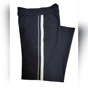 Zara Black Track Pants with White Stripe